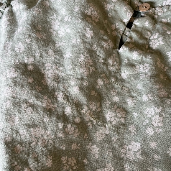 Lalibela Not Perfect Linen Floral Dress Light Green Medium - Picture 8 of 13